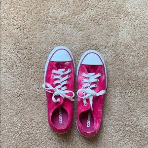 Hot pink tie dyed converse